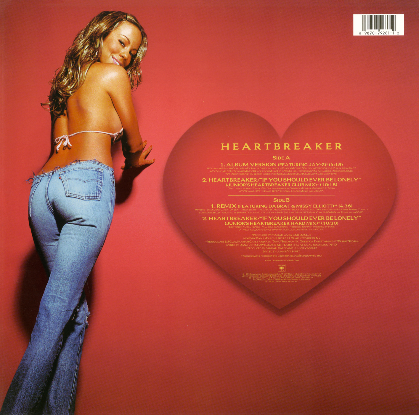 Heartbreaker – Mariah Carey back cover