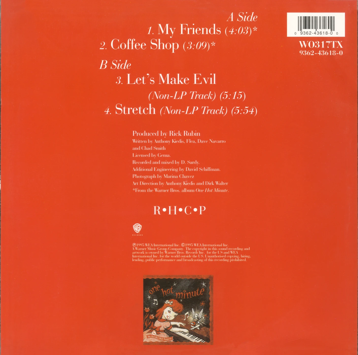 My Friends – Red Hot Chili Peppers back cover