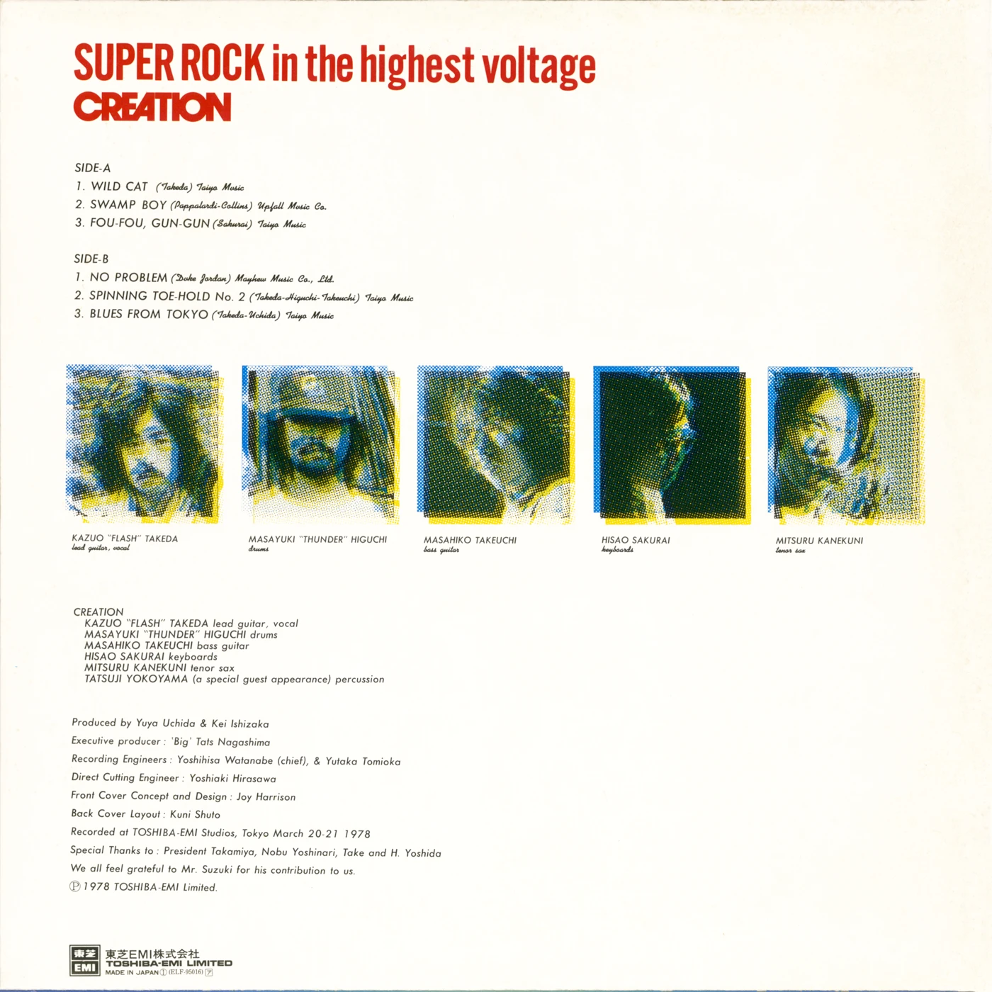Super Rock In The Highest Voltage back cover