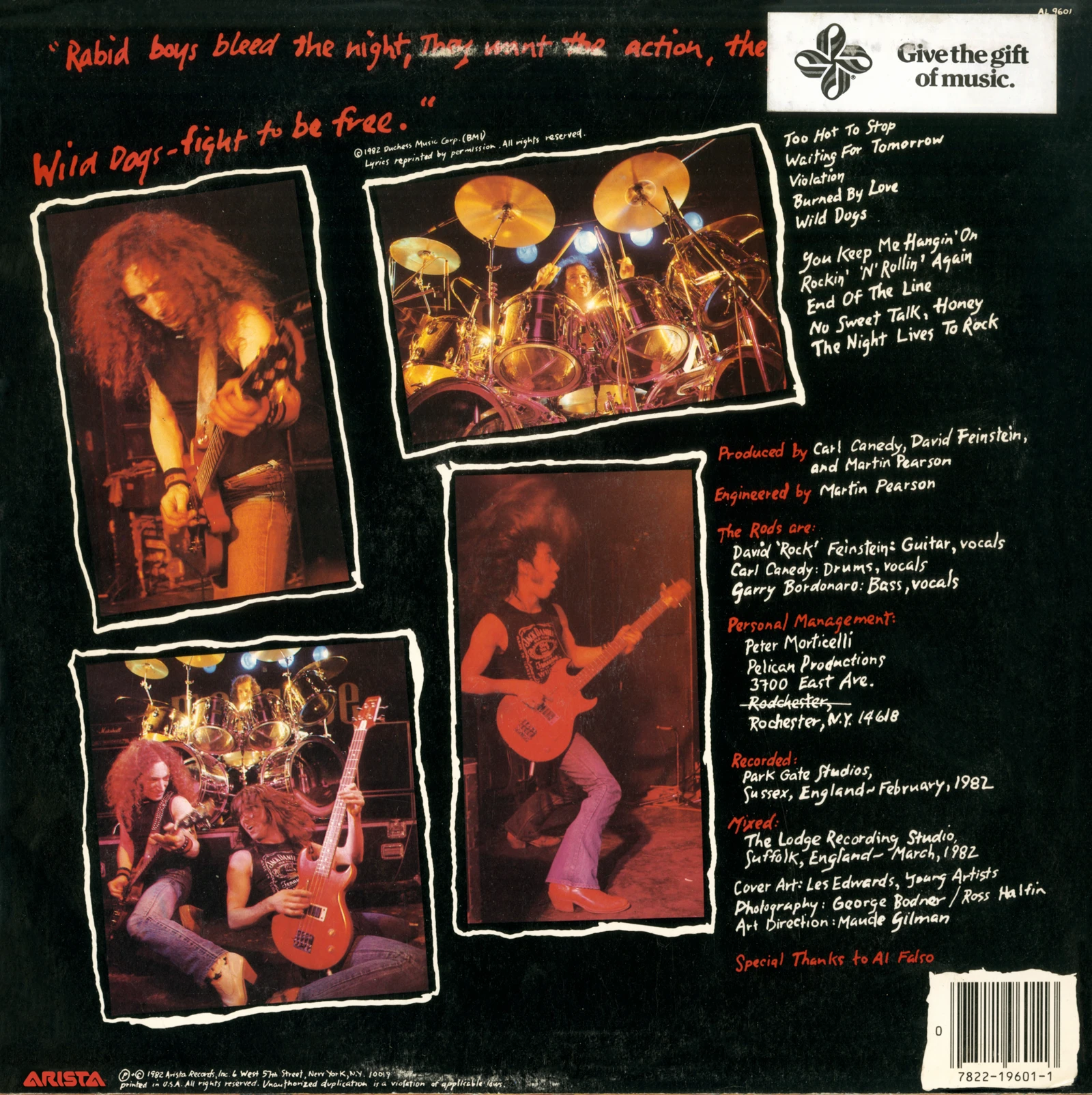 Wild Dogs – The Rod back cover