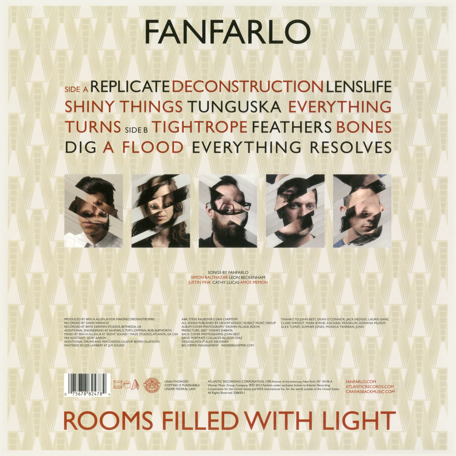 Rooms Filled With Light Back COver