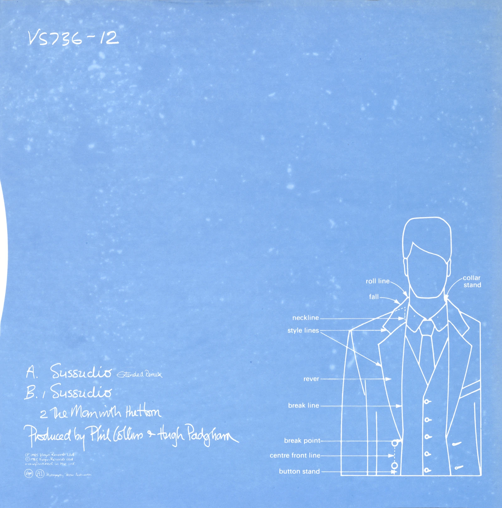 Sussudio (Extended Remix) back cover
