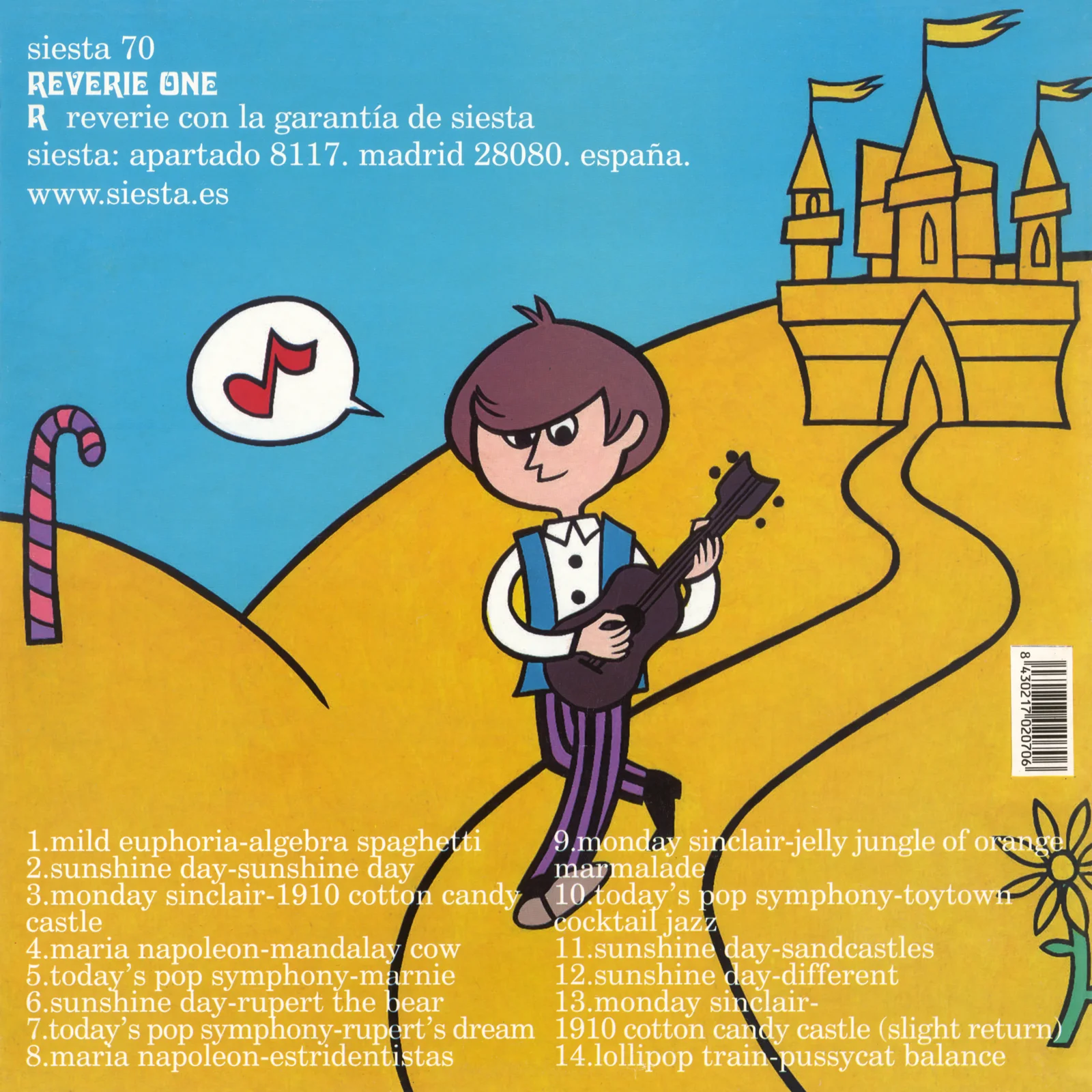 Algebra Spaghetti - A Children's Fantasypop Album back cover